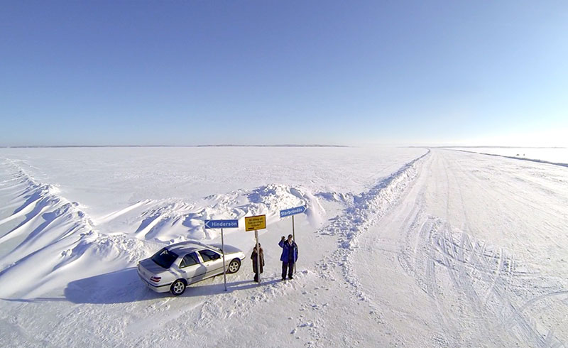 Snowmobile/ice roads in Luleå