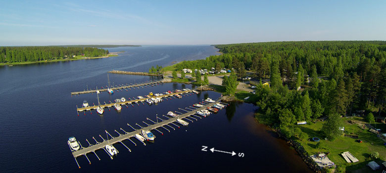 Hagavikens småbåtshamn i Luleå