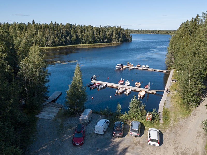 Oxvikens småbåtshamn i Skellefteå