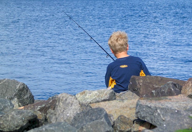 Fritidsfiske i havet